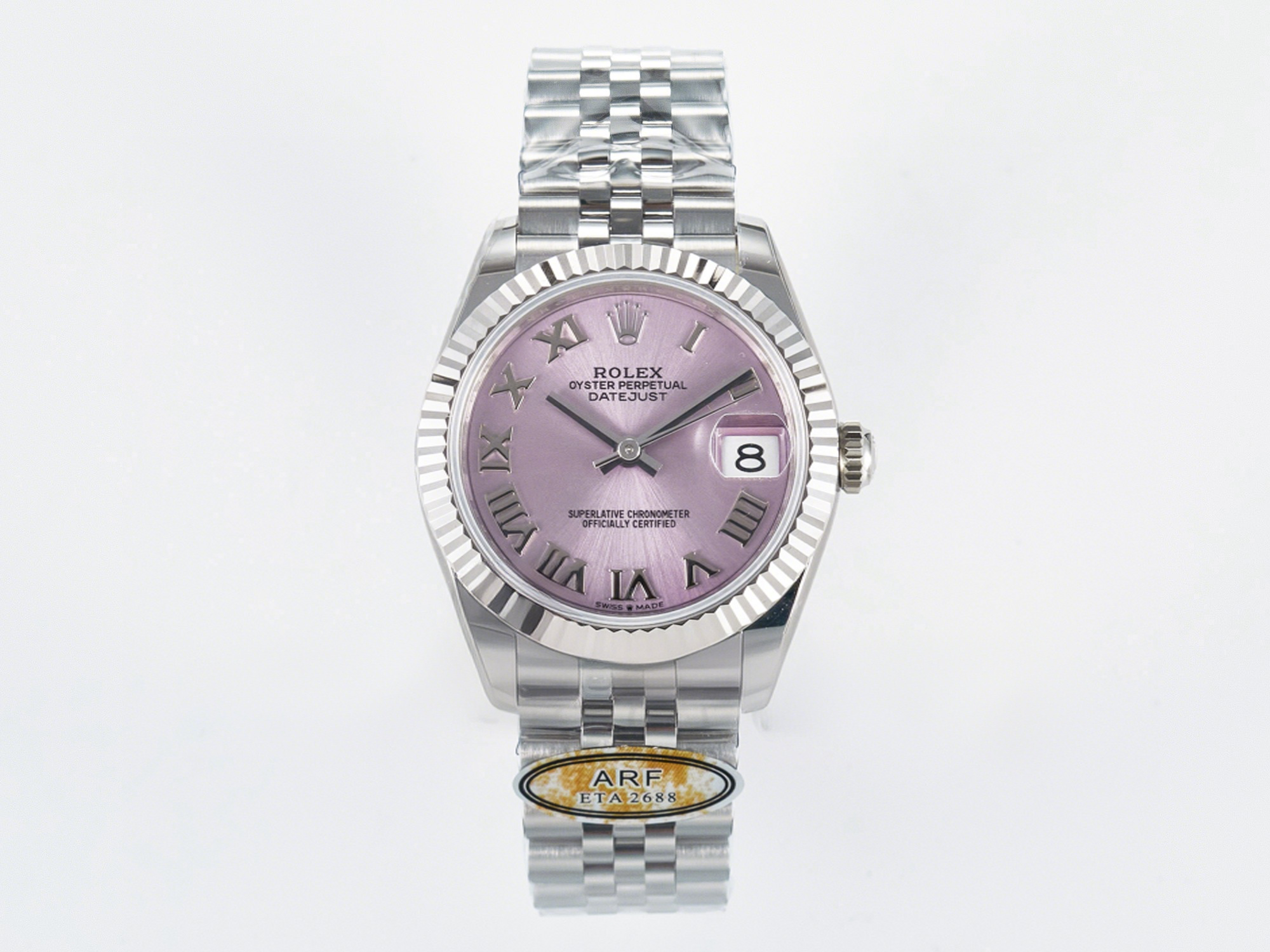 Rolex DateJust 31 278274 ARF 1:1 Best Edition 904L Steel Pink Roman Dial on SS Jubilee Bracelet ETA 2688-fasswatch