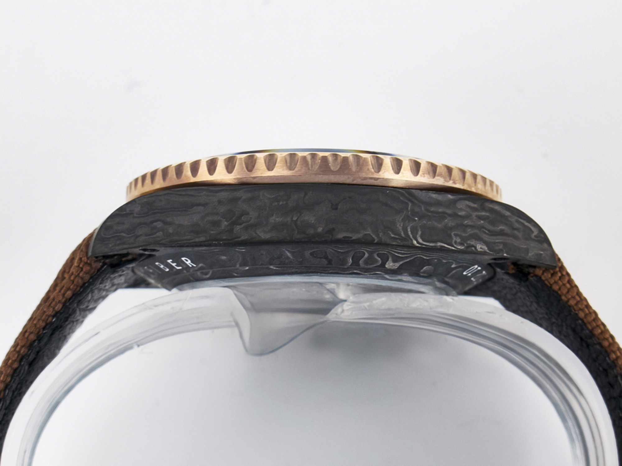 Rolex GMT Carbon DIWF Best Edition Yellow Roman Dial on Brown Nylon Strap SA3285 CHS V2-fasswatch