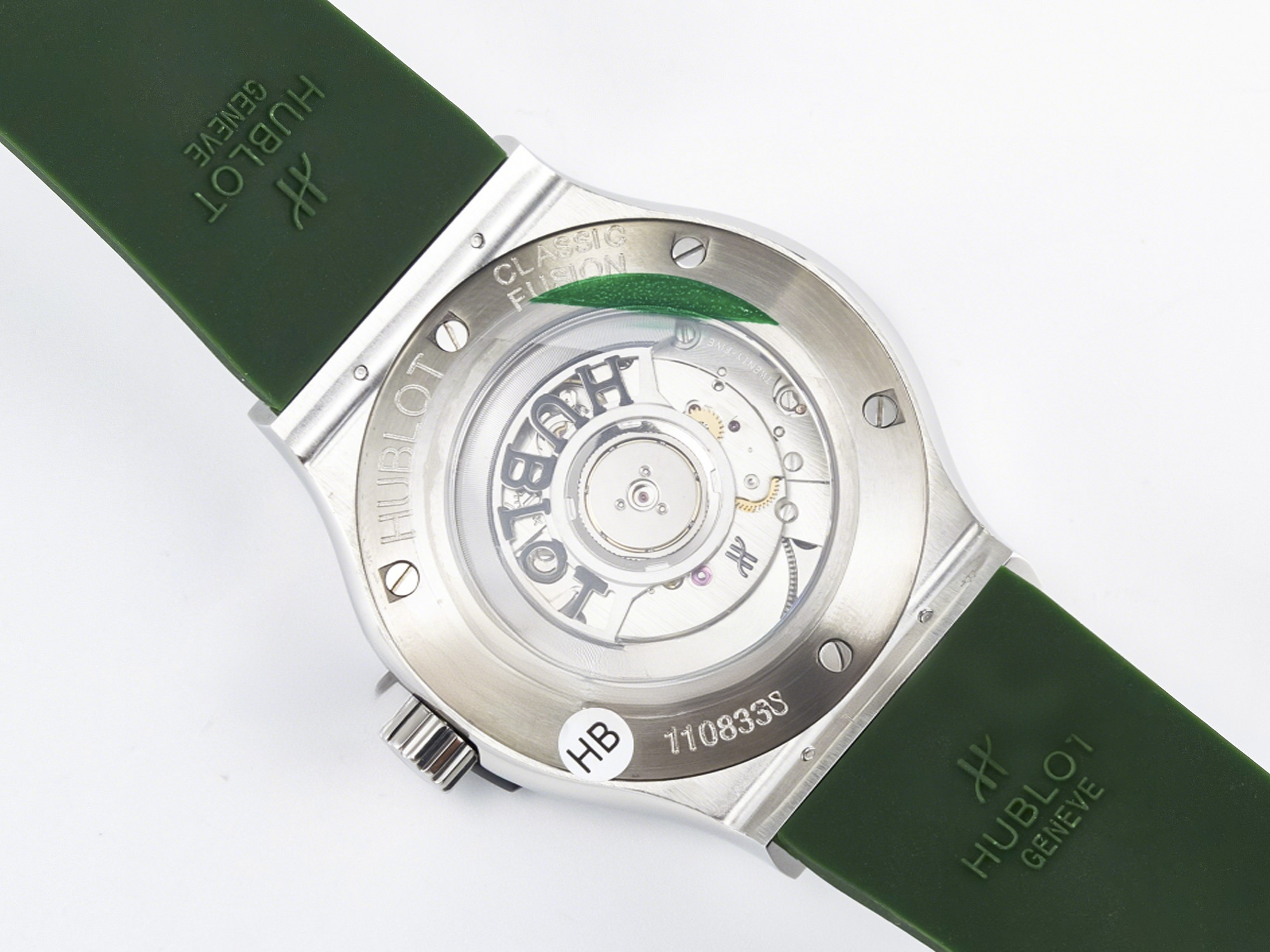 Hublot Classic Fusion Bang 42mm HBF 1:1 Best Edition Green Dial on Green Rubber Strap A2892-fasswatch