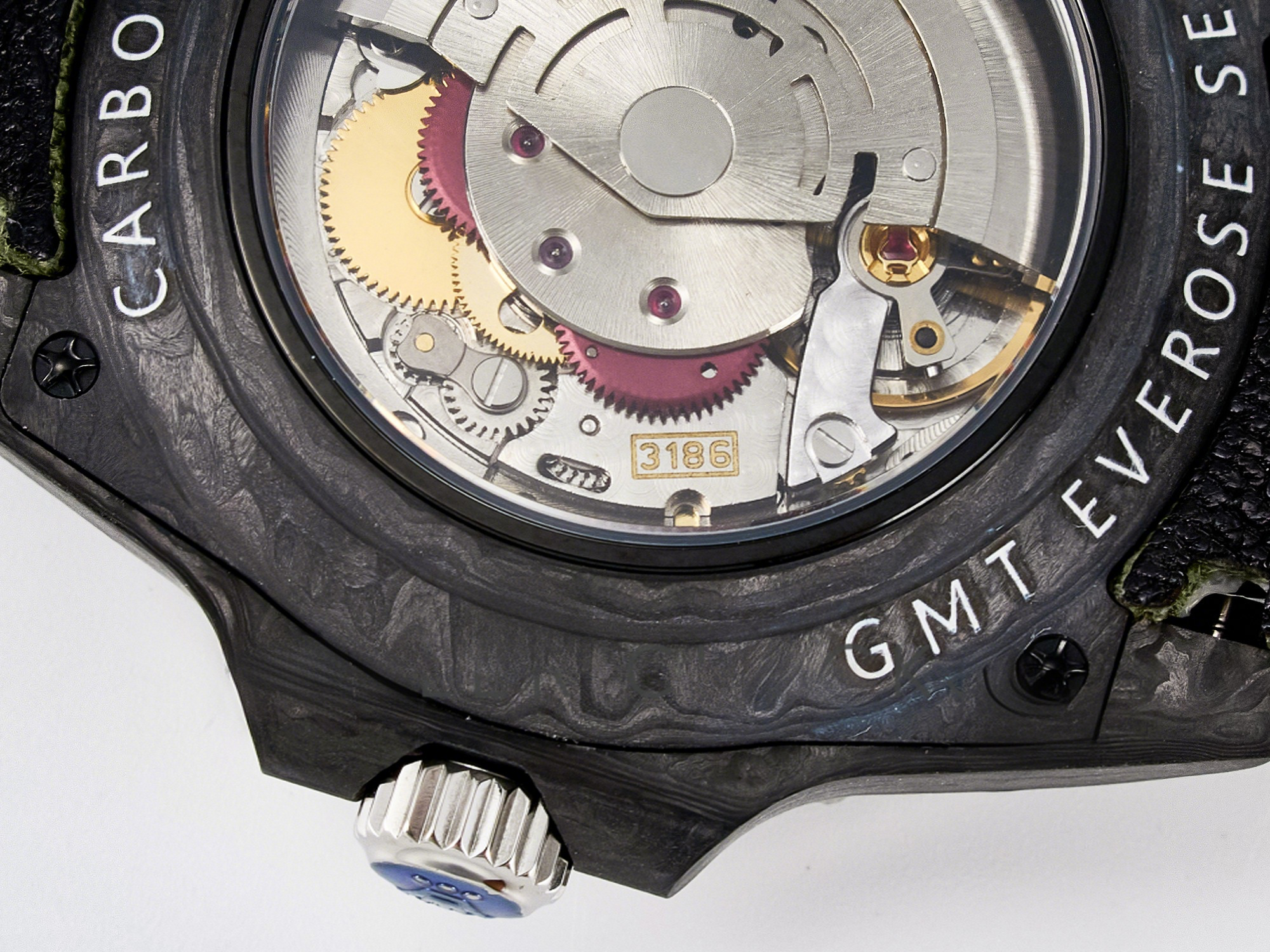 Rolex GMT Carbon DIWF Best Edition Green Arabic Dial on Green Nylon Strap SA3186 CHS-fasswatch