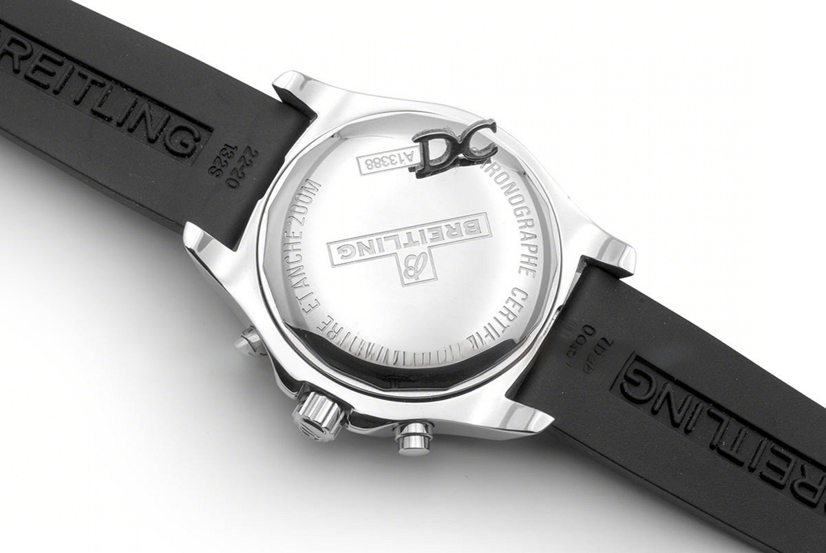 Breitling Colt Chronograph 44mm Black Dial in Steel on Black Rubber Strap-fasswatch