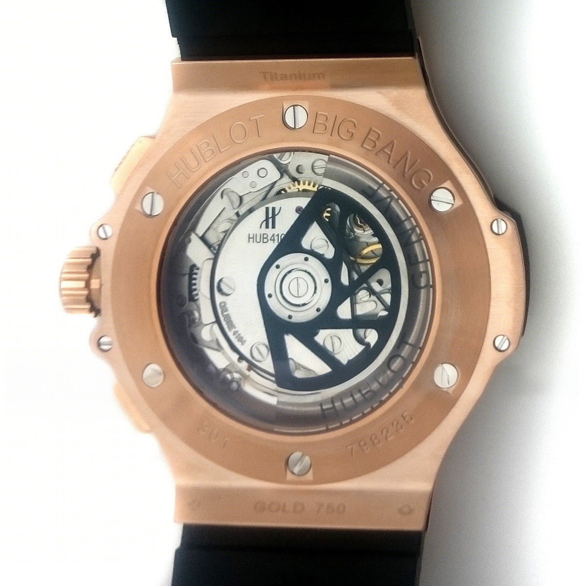 Hublot Big Bang Chronograph Carbon Dial in Rose Gold-fasswatch