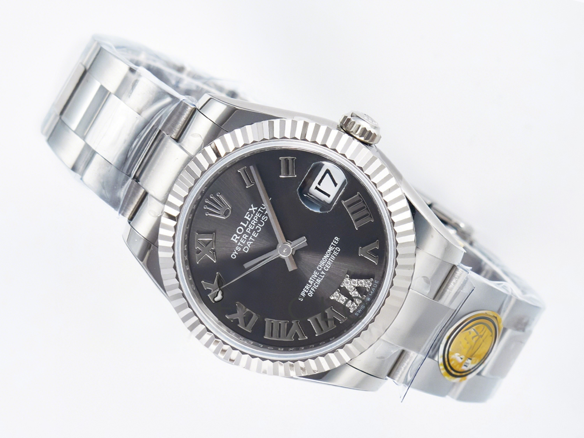 Rolex DateJust 31 278274 ARF 1:1 Best Edition 904L Steel Gray Roman Diamonds Dial on SS Oyster Bracelet ETA 2688-fasswatch