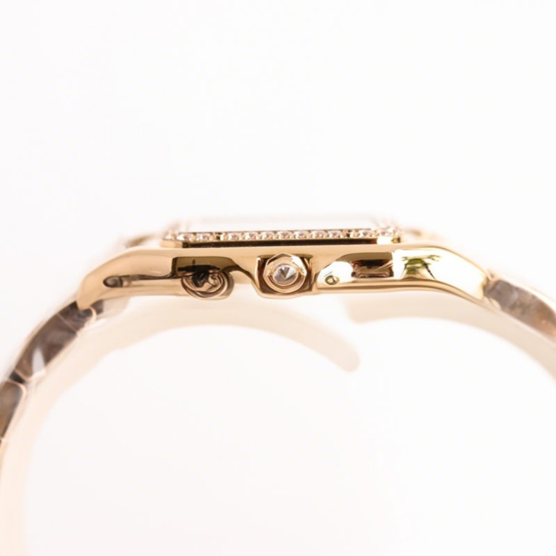 Cartier Panthère De Cartier 27mm White Dial in Rose Gold with Diamond Bezel-fasswatch