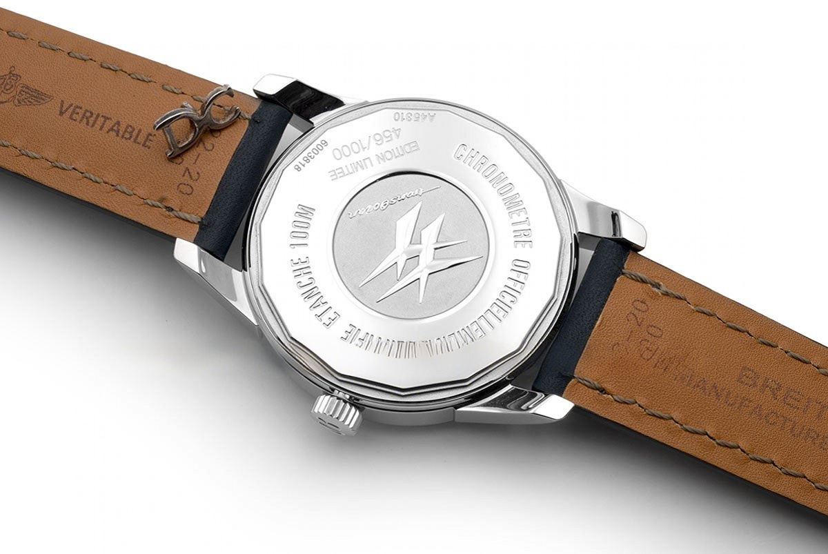 Breitling Transoccean Day & Date ‘Edition Limitee’ Blue Dial in Steel on Leather Strap-fasswatch