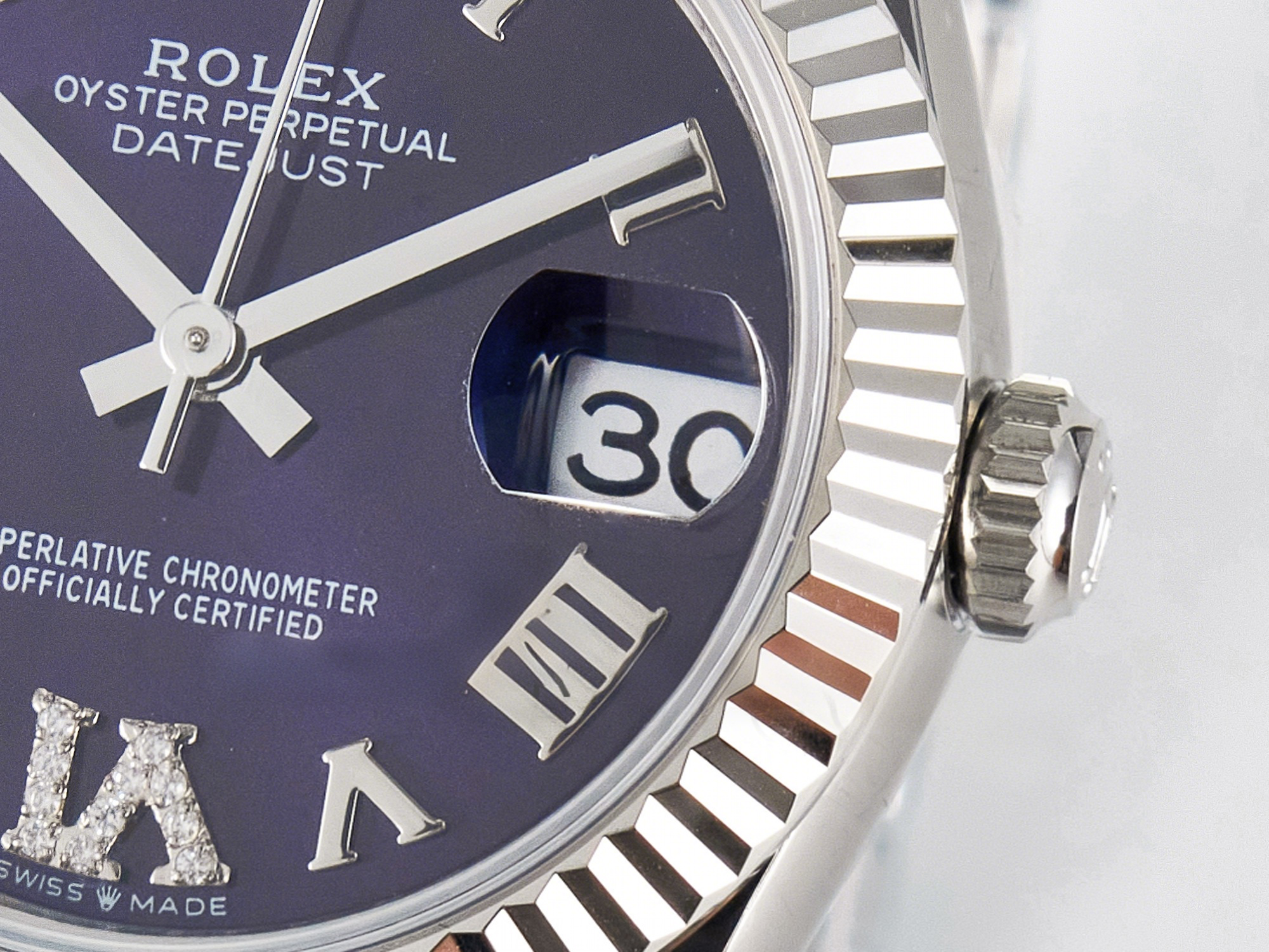Rolex DateJust 31 278274 ARF 1:1 Best Edition 904L Steel Purple Roman Dial on SS Jubilee Bracelet ETA 2688-fasswatch