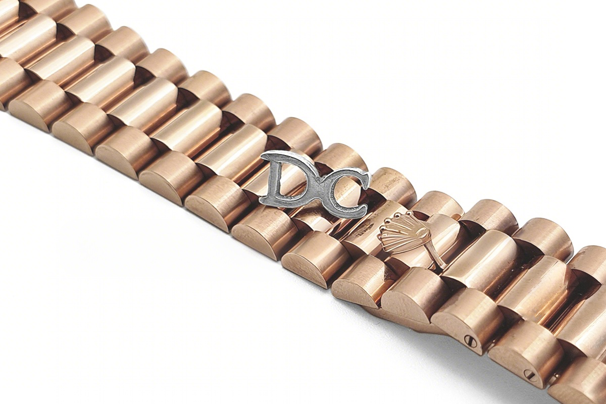 Rolex Daydate 36 128235 Rosé Dial with Roman Marker in Everose Gold-fasswatch