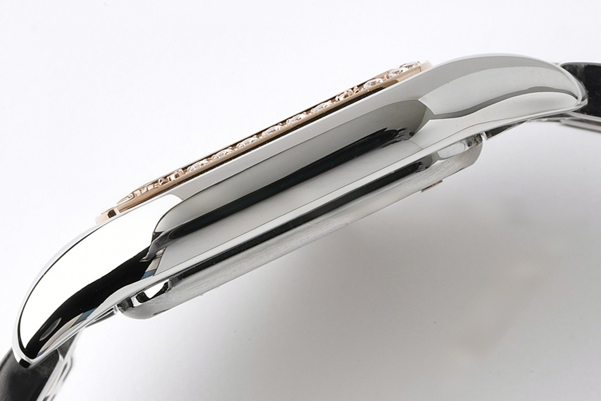 Cartier Panthère De Cartier 22mm White Dial in Steel/Rose Gold with Diamond Bezel-fasswatch