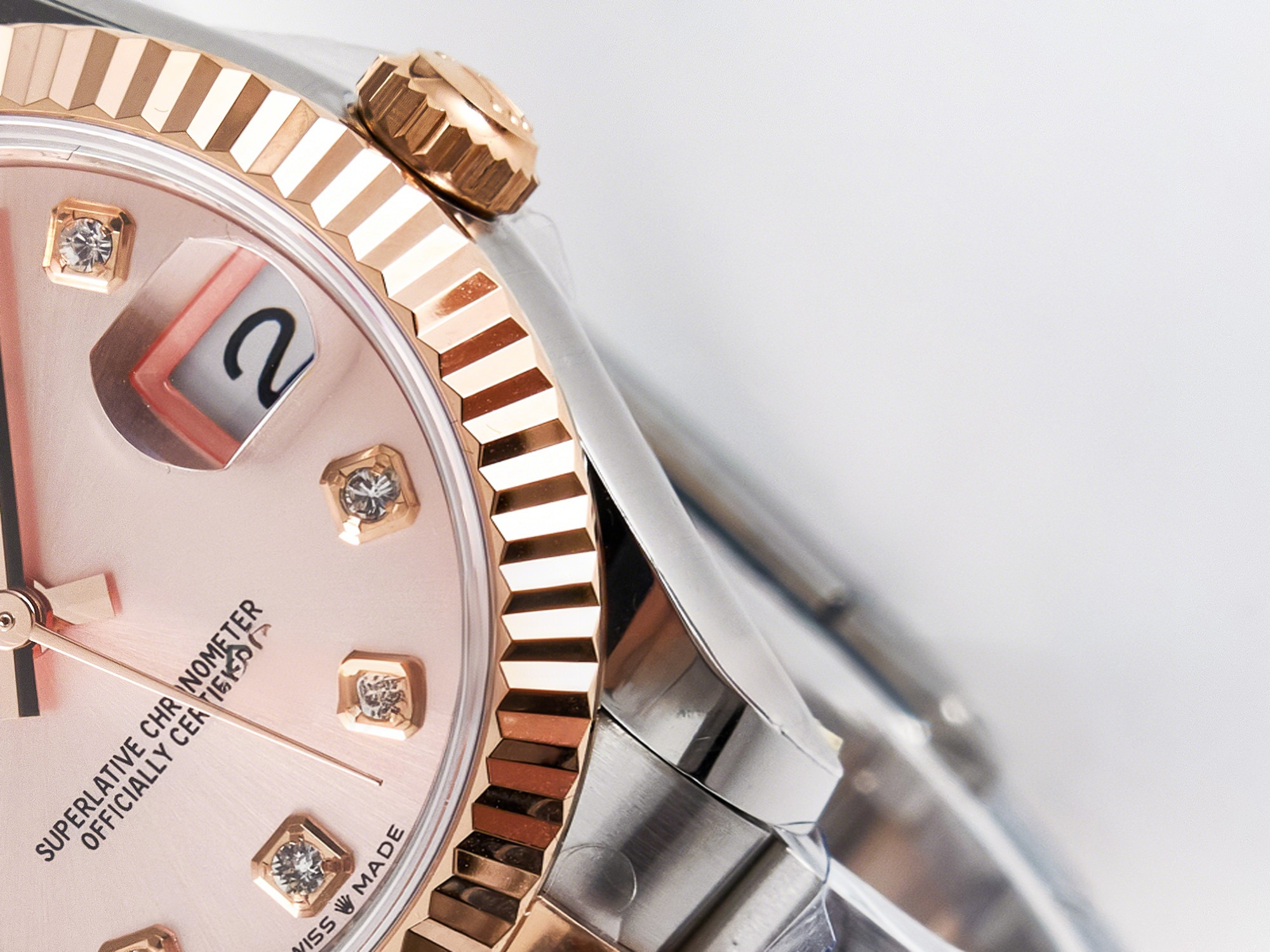 Rolex DateJust 31 278271 ARF 1:1 Best Edition 904L Steel RG Diamonds Dial on SS/RG Oyster Bracelet ETA 2688-fasswatch