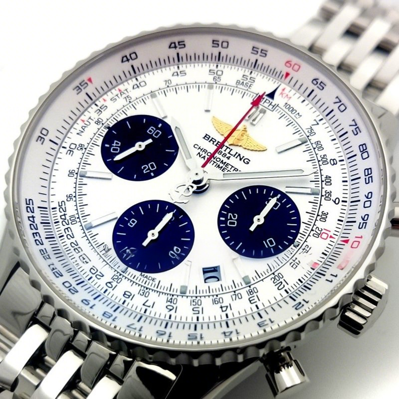 Breitling Navitimer 01 Chronograph Silver Dial Ref: AB0121211G1A1-fasswatch