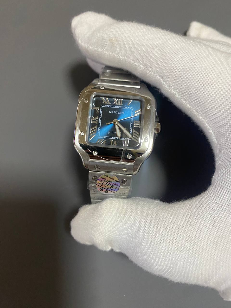 Super Clone 1:1 Cartier Santos Medium Model Blue WSSA0063 Replica-fasswatch