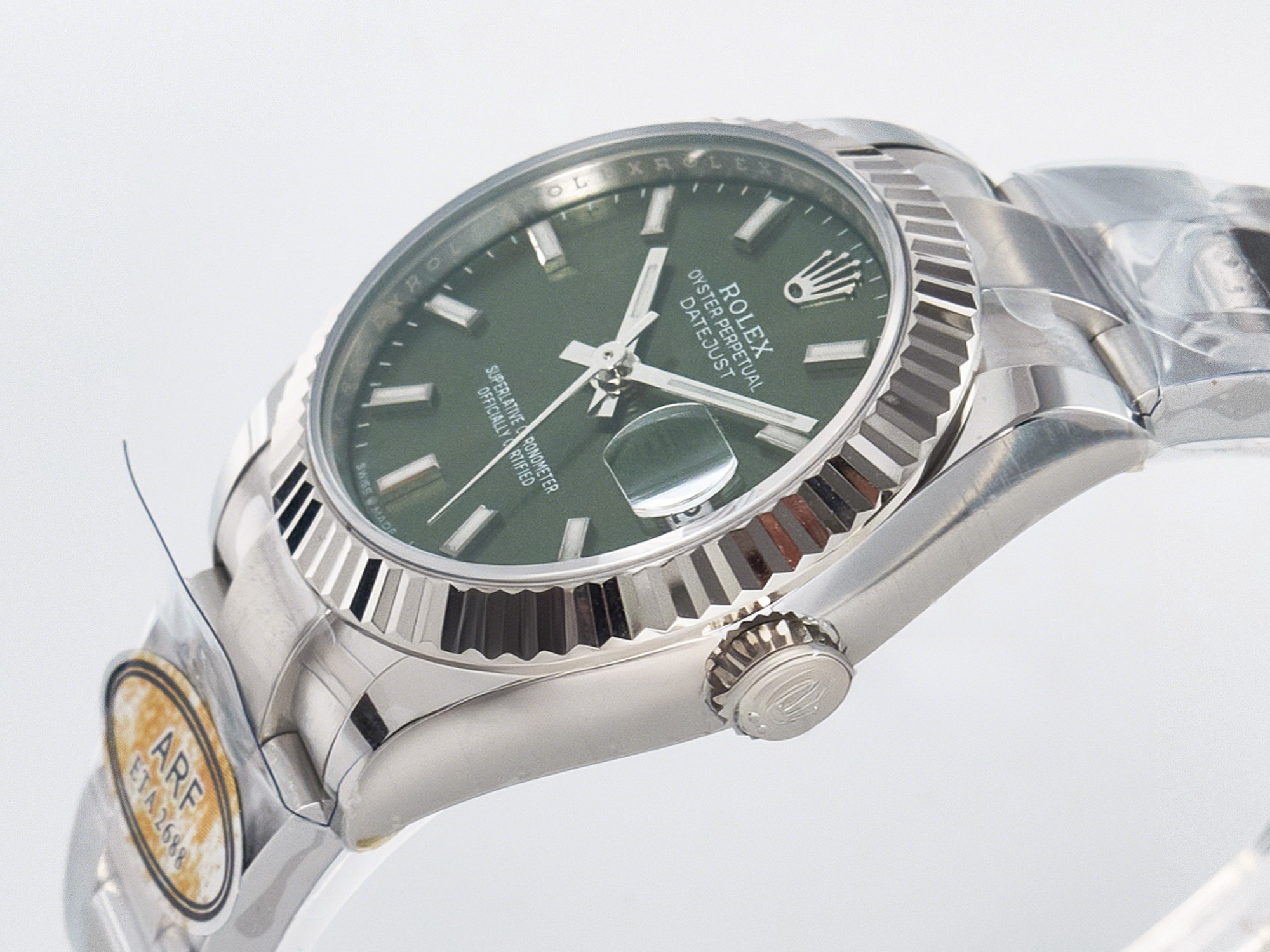 Rolex DateJust 31 278274 ARF 1:1 Best Edition 904L Steel Green Dial Stick Marker on SS Oyster Bracelet ETA 2688-fasswatch