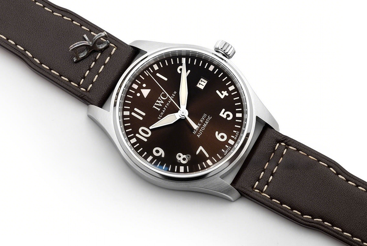 IWC Pilot’s Watch Mark XVIII (Antoine De Saint Exupery) IW327003 Brown Dial on Leather Strap-fasswatch