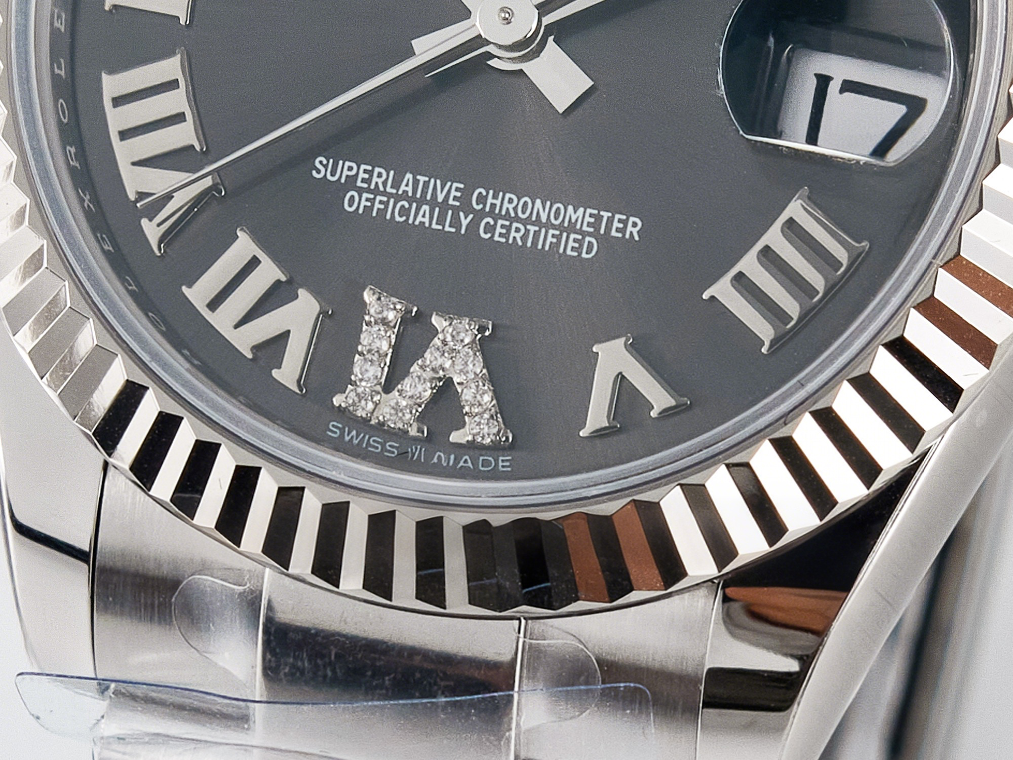 Rolex DateJust 31 278274 ARF 1:1 Best Edition 904L Steel Gray Roman Diamonds Dial on SS Oyster Bracelet ETA 2688-fasswatch