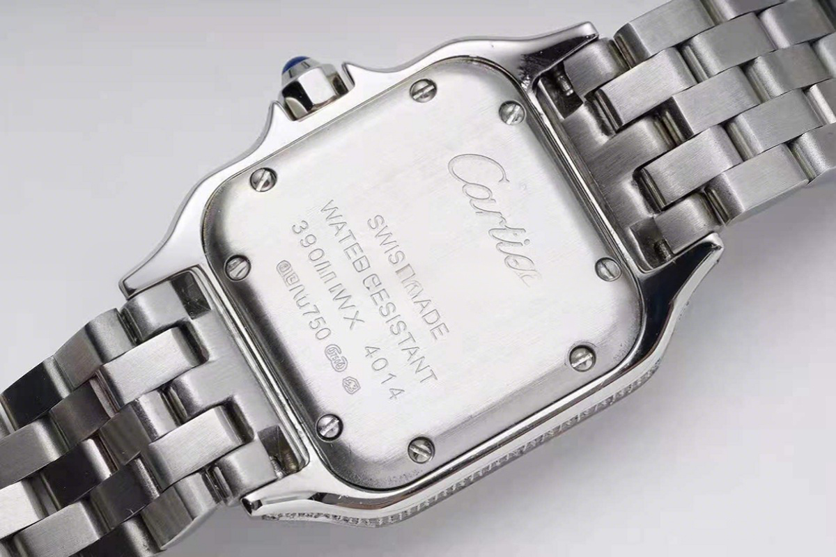 Cartier Panthère De Cartier 28mm White Dial in White Gold with Diamonds-fasswatch