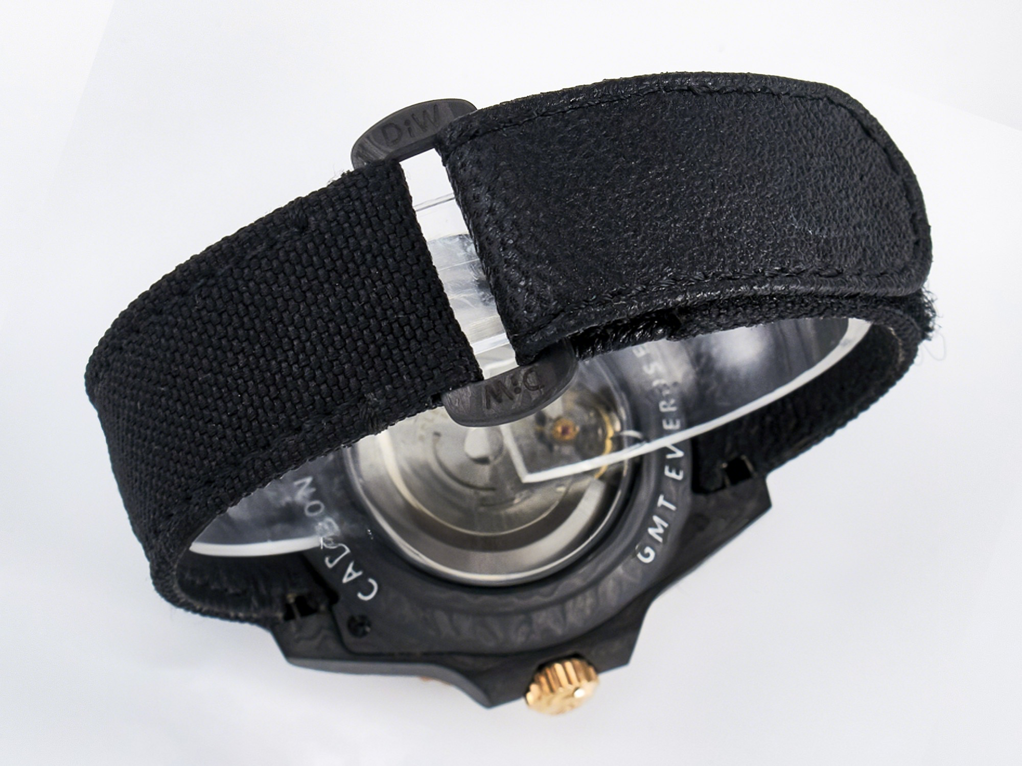 Rolex GMT Carbon DIWF Best Edition Black Carbon Dial RG Markers on Black Nylon Strap SA3186 CHS-fasswatch