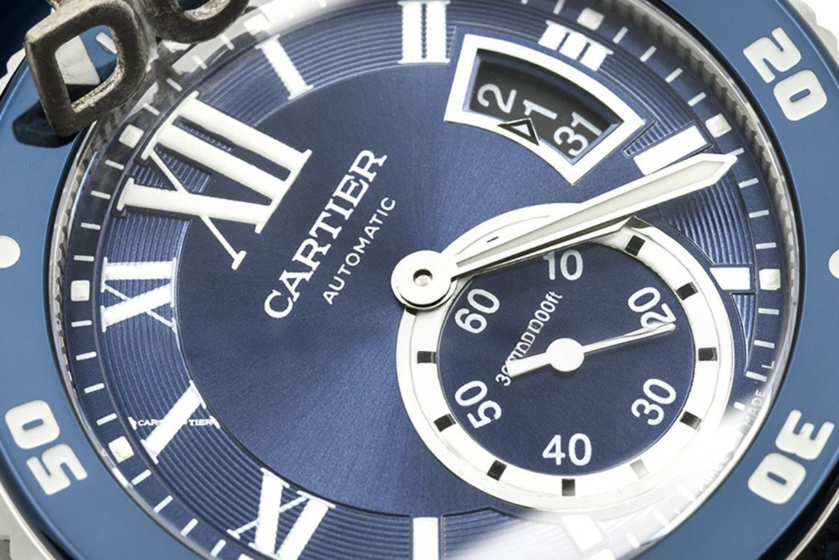 Calibre de Cartier Diver Blue Dial in Steel Bracelet-fasswatch
