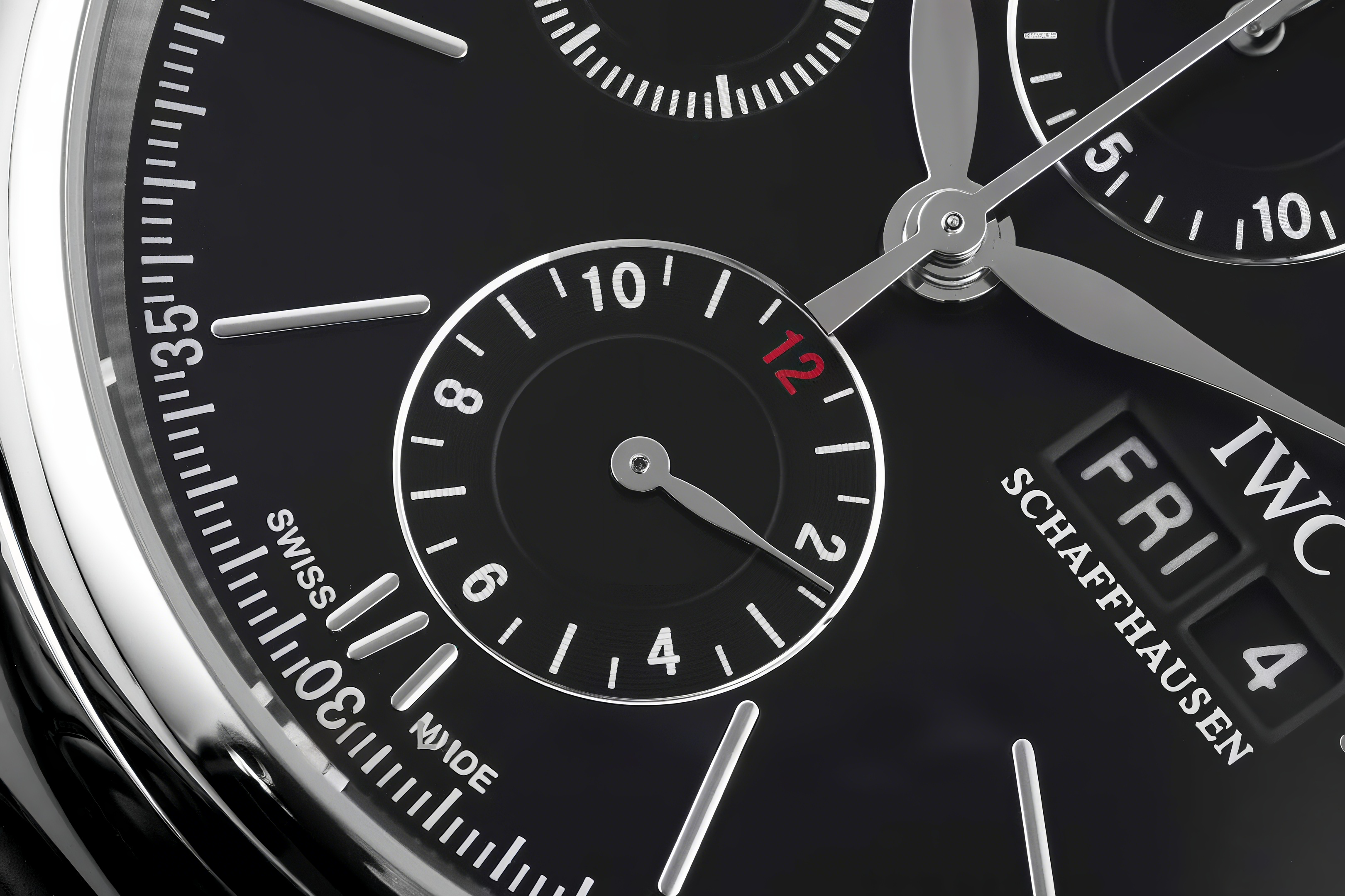 IWC Portofino Chronograph IW391029 Edition “150 Years” Black Dial in Steel-fasswatch