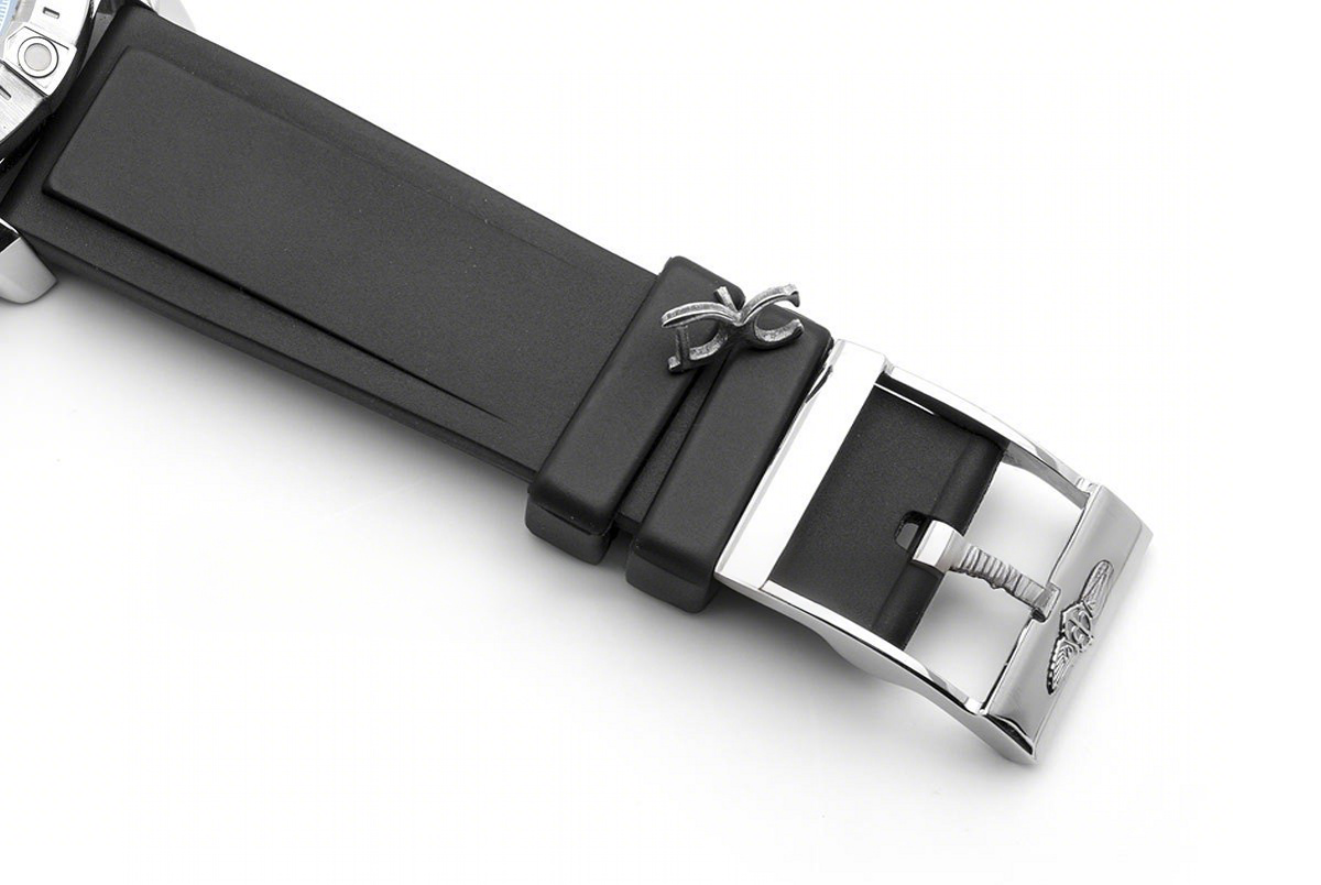 Breitling Colt Chronograph 44mm White Dial in Steel on Black Rubber Strap-fasswatch