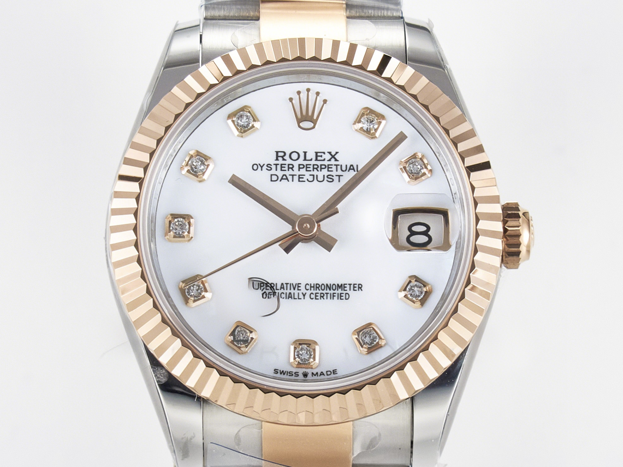Rolex DateJust 31 278271 ARF 1:1 Best Edition 904L Steel White MOP Diamonds Dial on SS/RG Oyster Bracelet ETA 2688-fasswatch