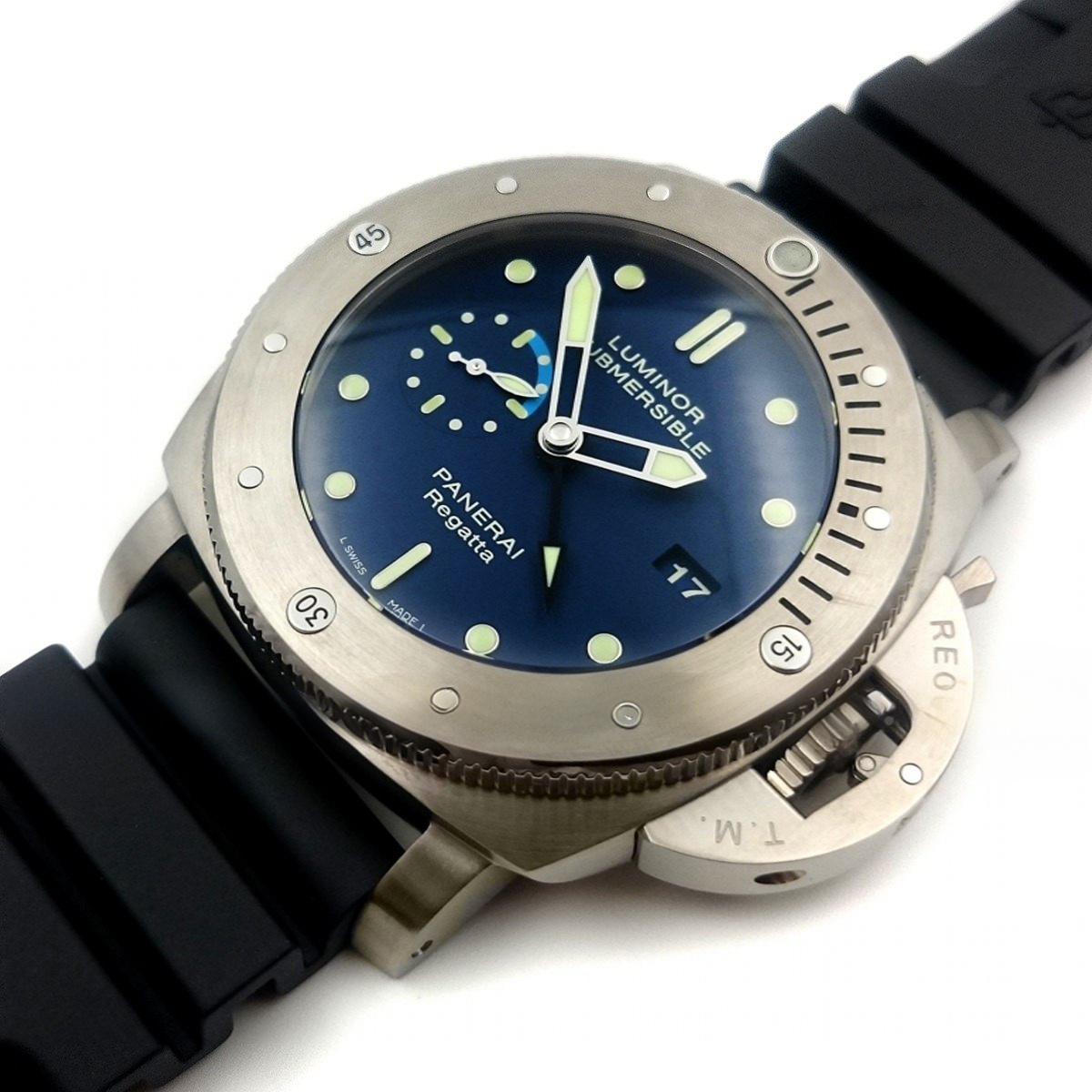 Panerai PAM371 Luminor Submersible 1950 Regatta 3 Days GMT Automatic Titanio-fasswatch