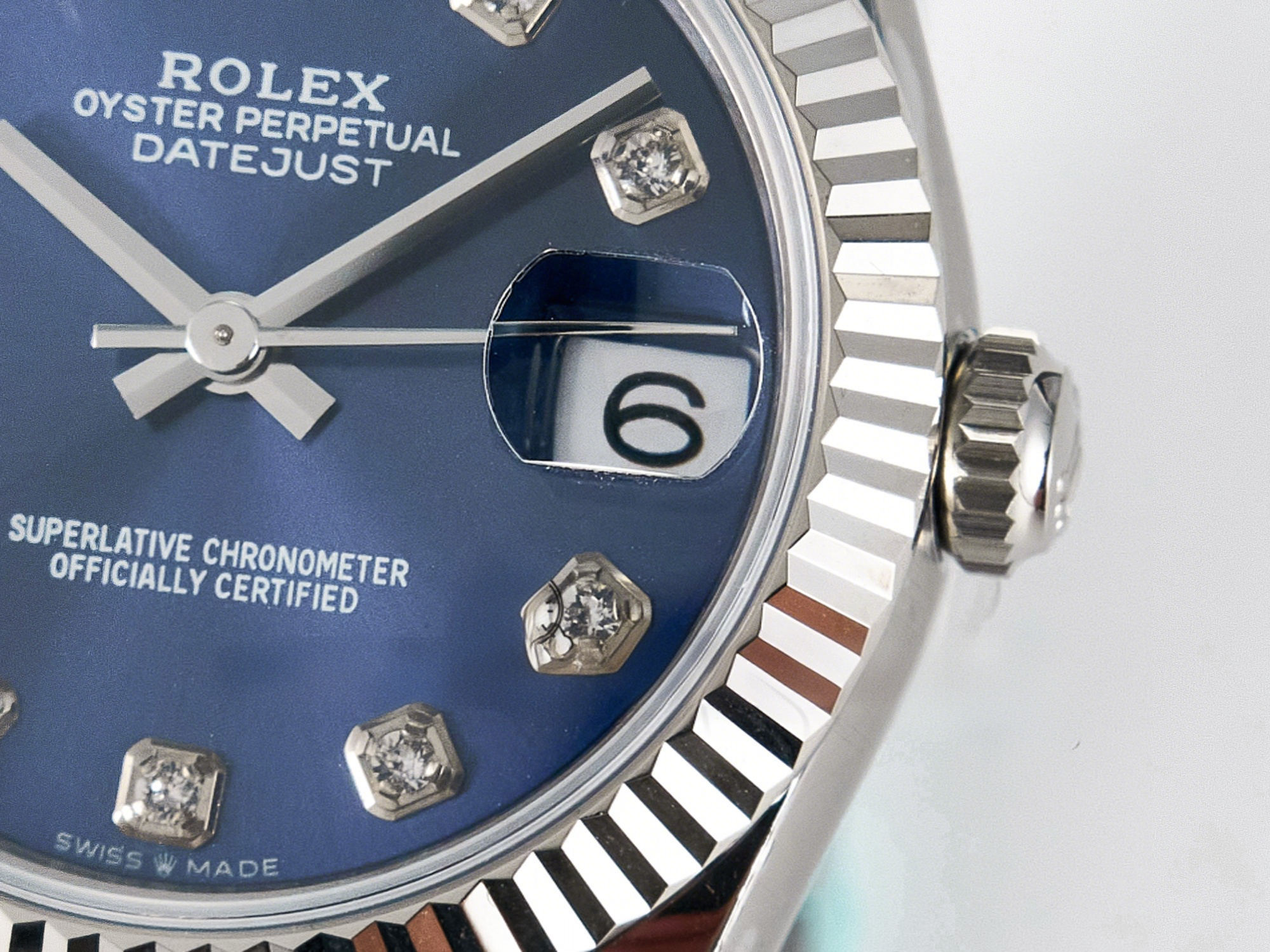 Rolex DateJust 31 278274 ARF 1:1 Best Edition 904L Steel Blue Diamonds Dial on SS Jubilee Bracelet ETA 2688-fasswatch
