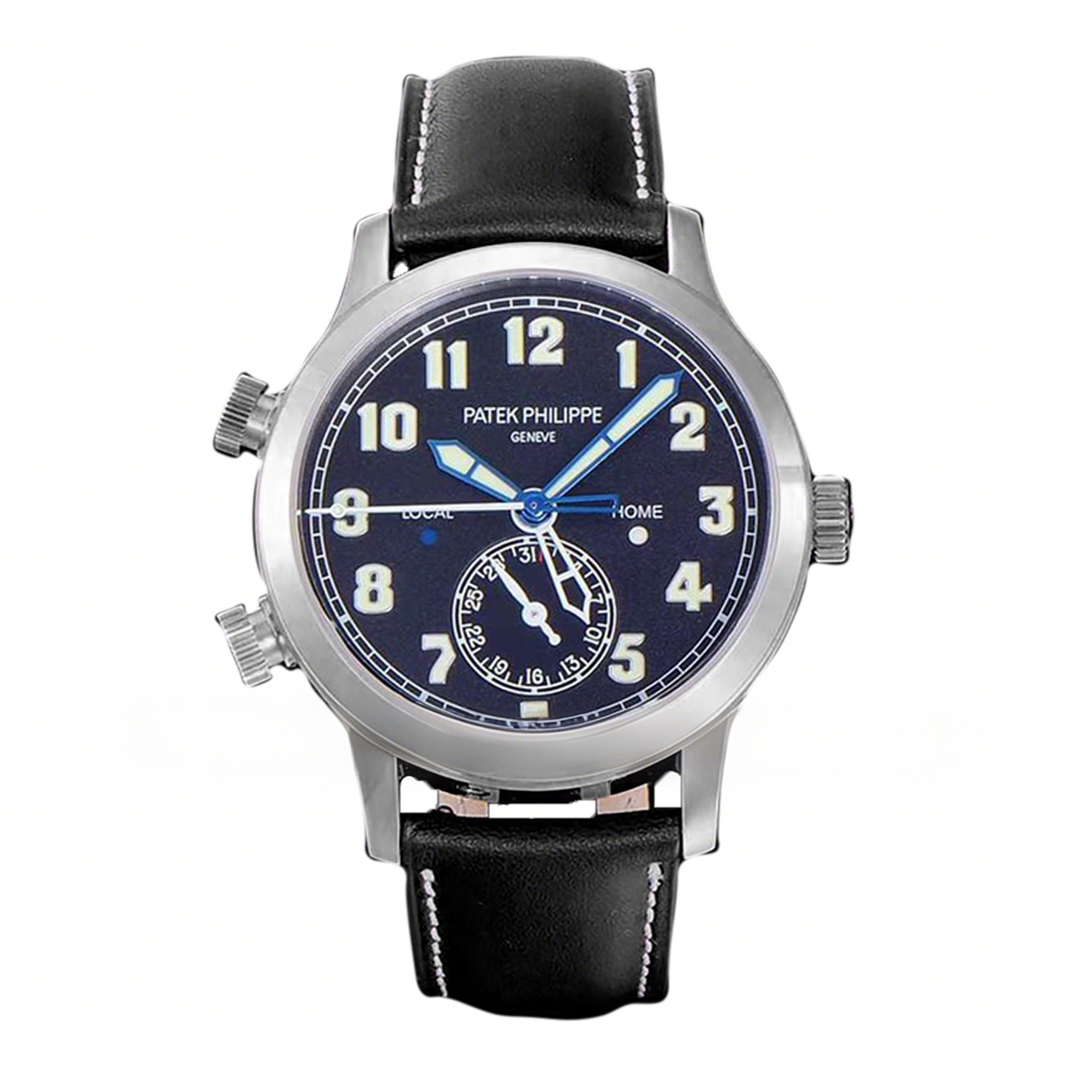 Patek Philippe Calatrava Pilot Travel Time 5524G-001 Dark Blue Dial in White Gold-fasswatch