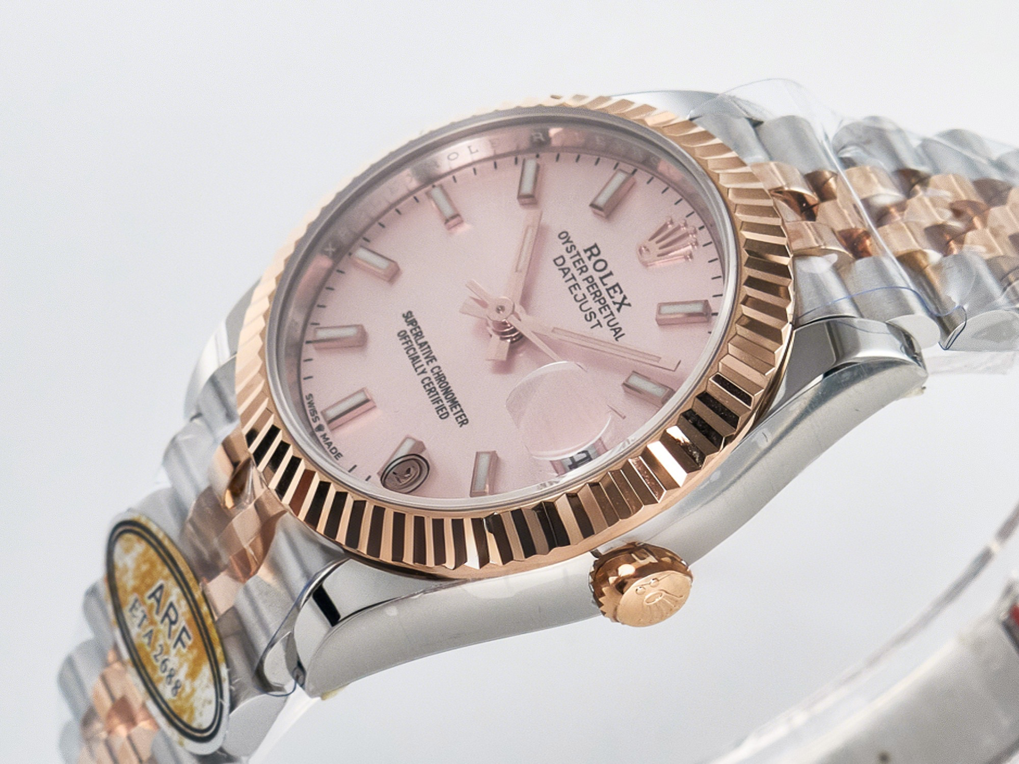 Rolex DateJust 31 278271 ARF 1:1 Best Edition 904L Steel RG Dial Stick Marker on SS/RG Jubilee Bracelet ETA 2688-fasswatch