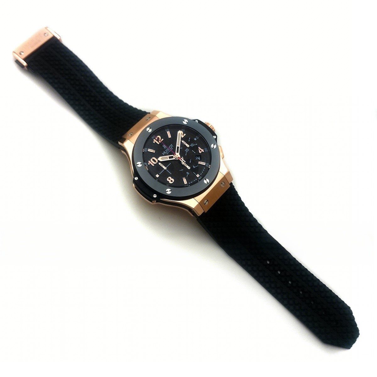 Hublot Big Bang Chronograph Carbon Dial in Rose Gold-fasswatch