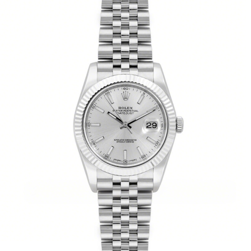 Rolex Datejust 41 126334 Silver Dial Stick Markers in White Gold-fasswatch