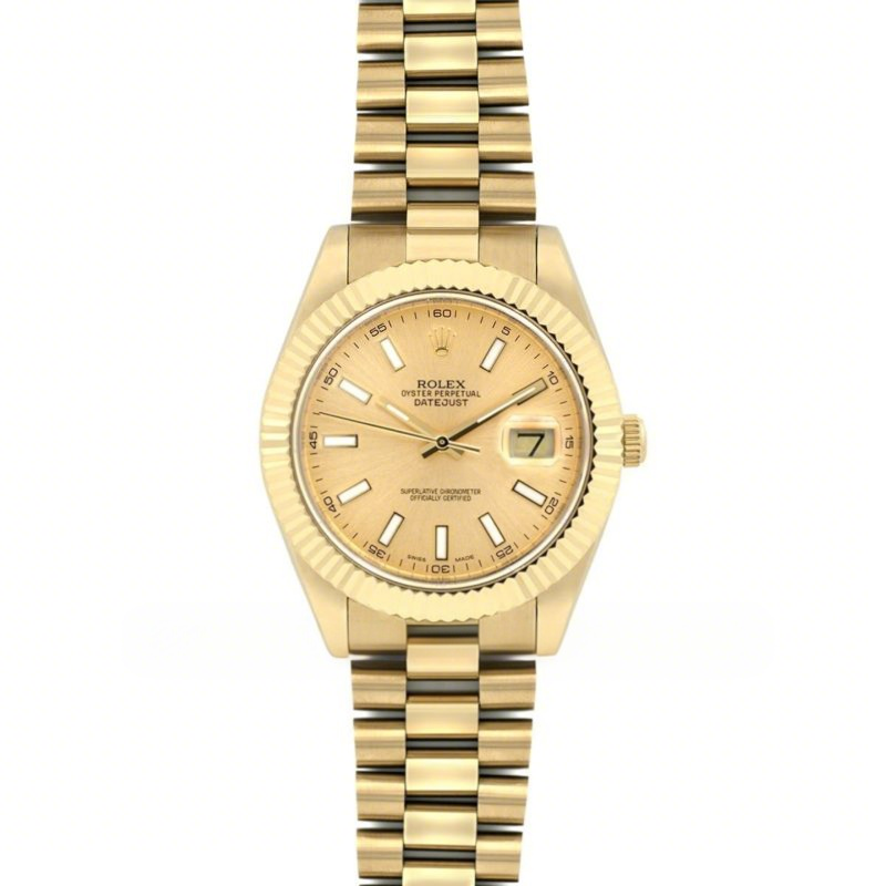 Rolex Datejust 41 126333 Champagne Dial Stick Markers-fasswatch