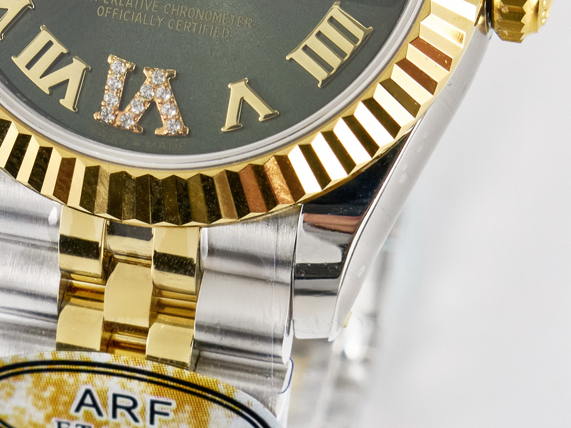 Rolex DateJust 31 278273 ARF 1:1 Best Edition 904L Steel Green Roman Diamonds Dial on SS/YG Jubilee Bracelet ETA 2688-fasswatch