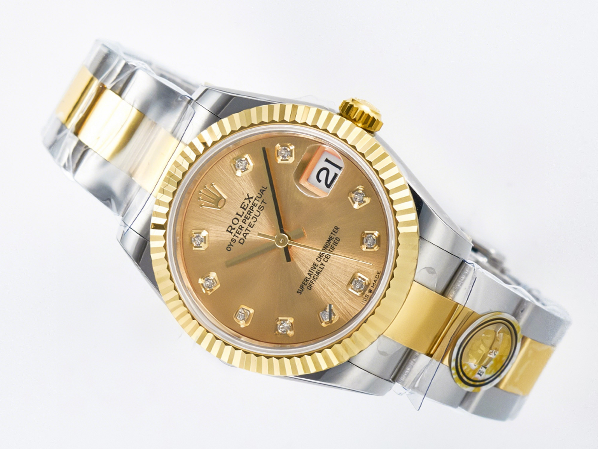 Rolex DateJust 31 278273 ARF 1:1 Best Edition 904L Steel YG Diamonds Dial on SS/YG Oyster Bracelet ETA 2688-fasswatch