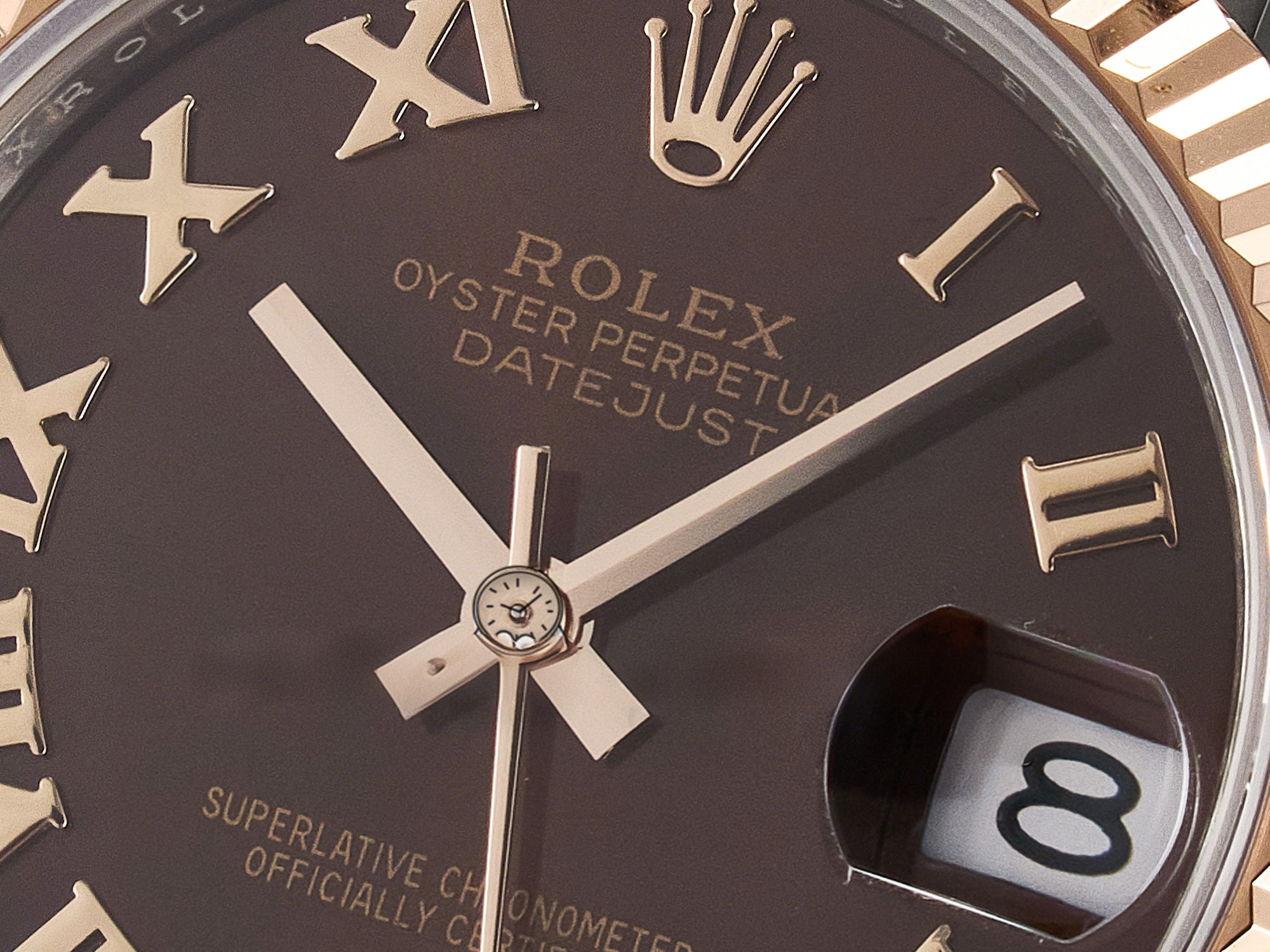 Rolex DateJust 31 278271 ARF 1:1 Best Edition 904L Steel Brown Roman Diamonds Dial on SS/RG Oyster Bracelet ETA 2688-fasswatch