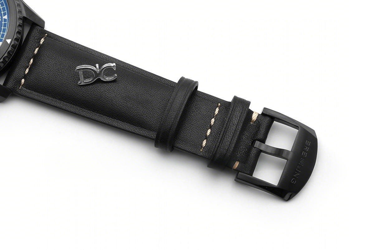 Breitling Navitimer 8 Automatic 41 Black Dial in PVD on Black Leather Strap-fasswatch