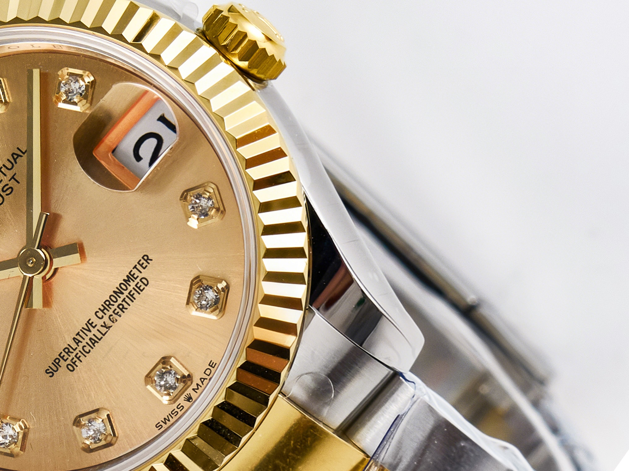 Rolex DateJust 31 278273 ARF 1:1 Best Edition 904L Steel YG Diamonds Dial on SS/YG Oyster Bracelet ETA 2688-fasswatch