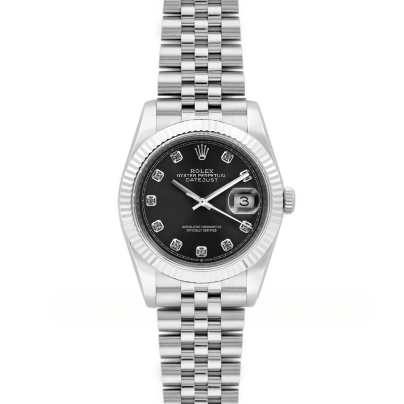 Rolex Datejust 36 116234 Grey Dial with Diamond Markers-fasswatch