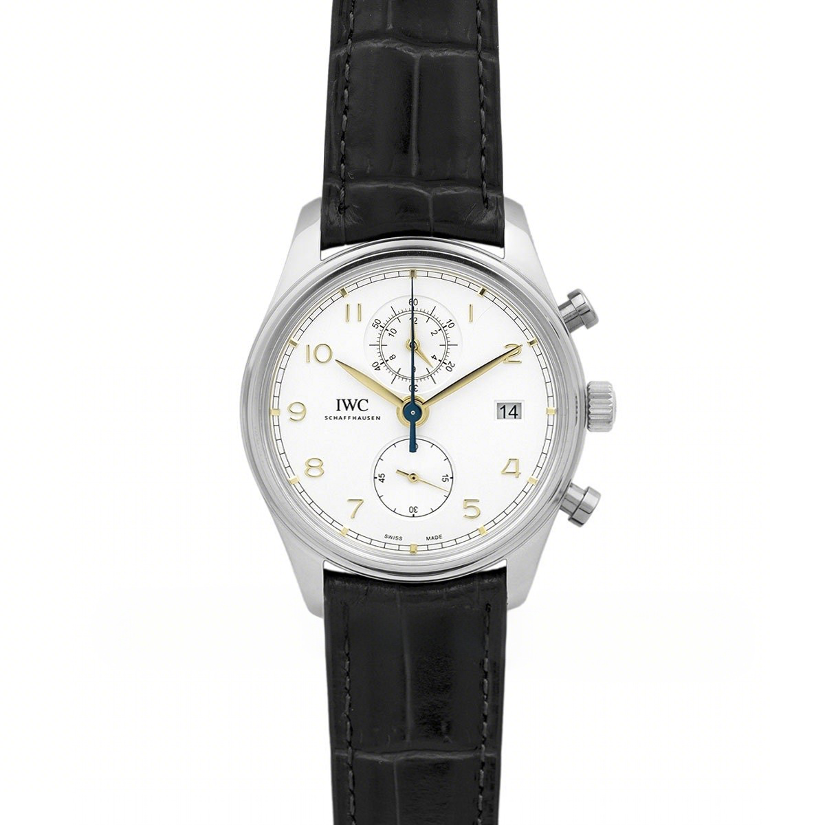 IWC Portugieser Chronograph Classic IW3903 White Dial in Steel-fasswatch