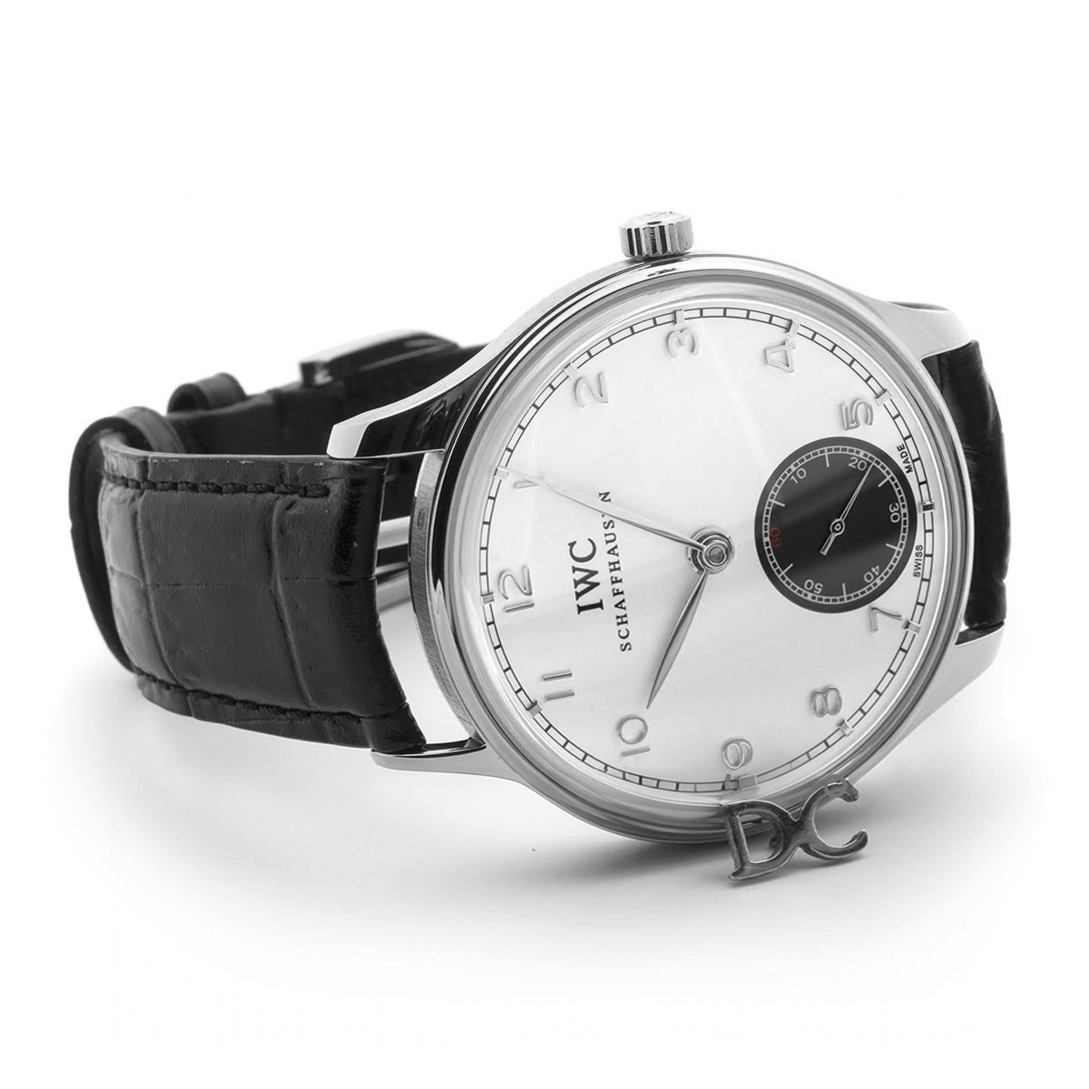 IWC Portuguese Hand Wound Eight Days IW545405 White Dial in Steel-fasswatch