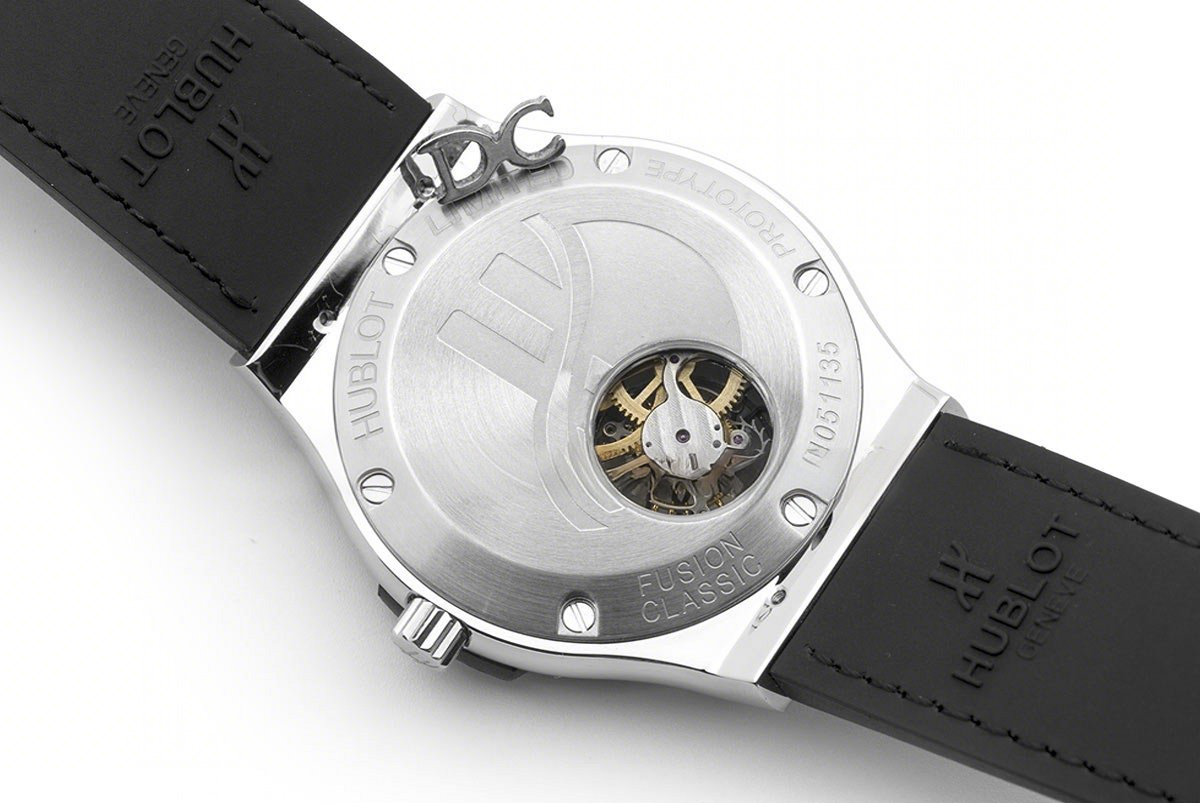 Hublot Classic Fusion Tourbillon 45mm Black Dial in Steel on Black Leather Strap-fasswatch