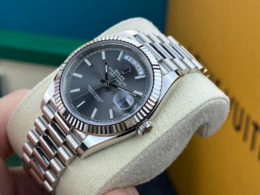 Rolex Day-Date 40 Platinum Slate Dial Men's Watch M228236-0013-fasswatch