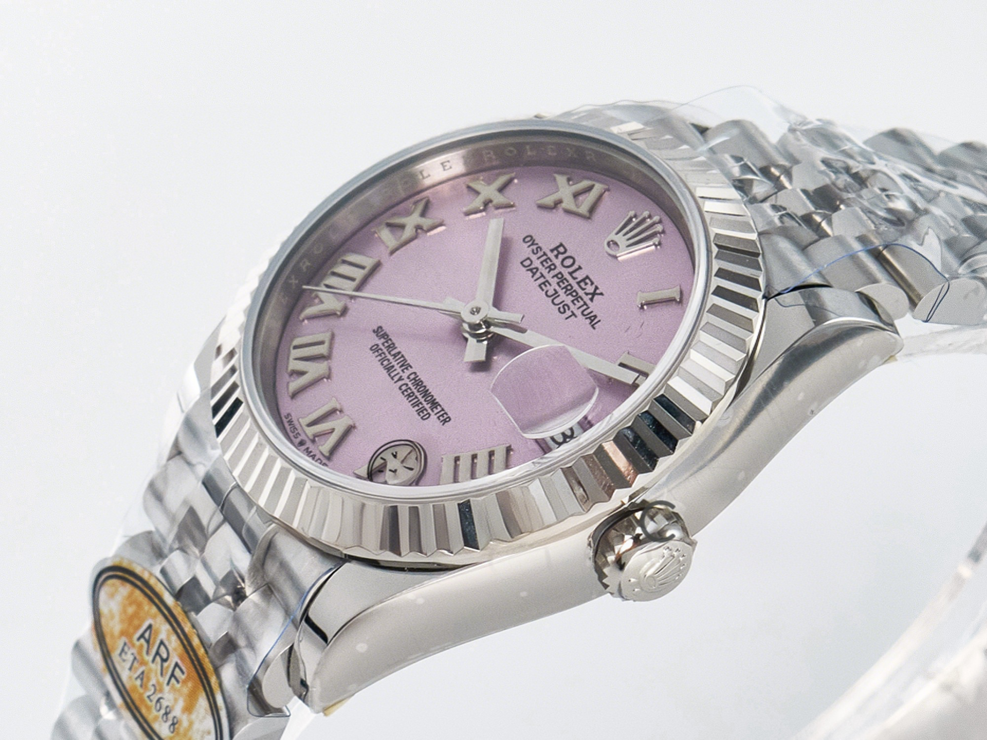 Rolex DateJust 31 278274 ARF 1:1 Best Edition 904L Steel Pink Roman Dial on SS Jubilee Bracelet ETA 2688-fasswatch