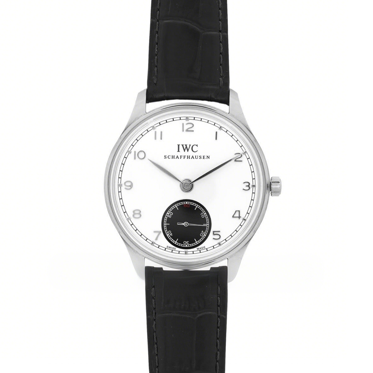 IWC Portuguese Hand Wound Eight Days IW545405 White Dial in Steel-fasswatch