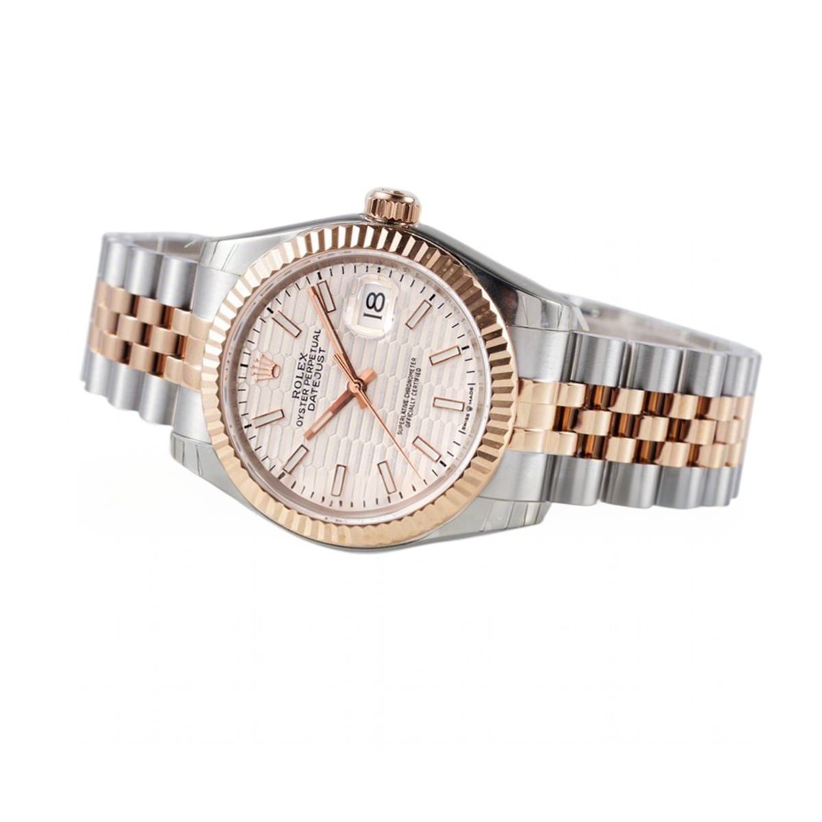 Rolex Datejust 36 126231 Silver Motif Dial in Steel/Rose Gold in Jubilee Bracelet-fasswatch