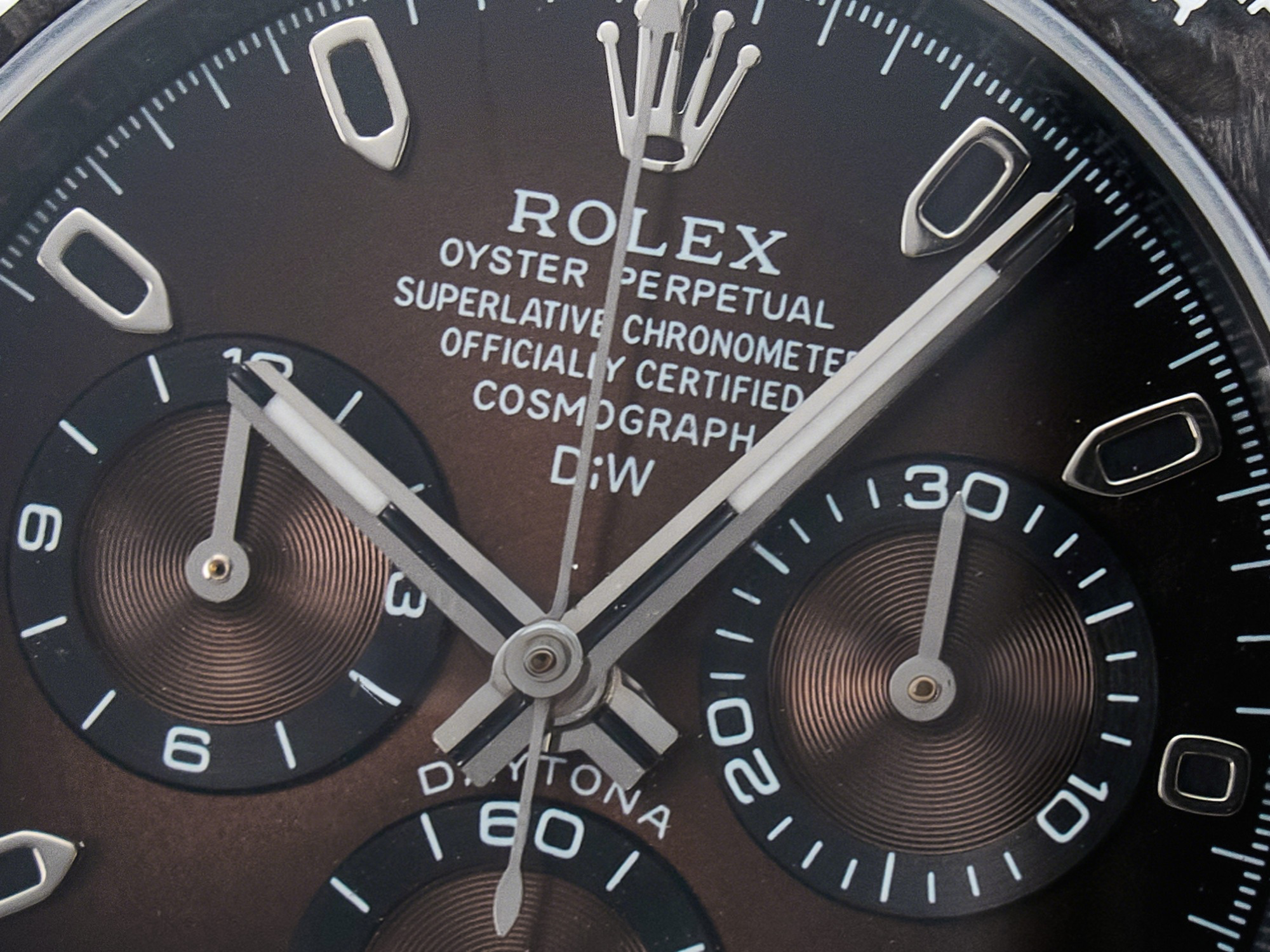 Rolex Daytona DIW Carbon/SS Case and Bezel DIWF Edition Brown Dial on Brown Nylon Strap A7750-fasswatch