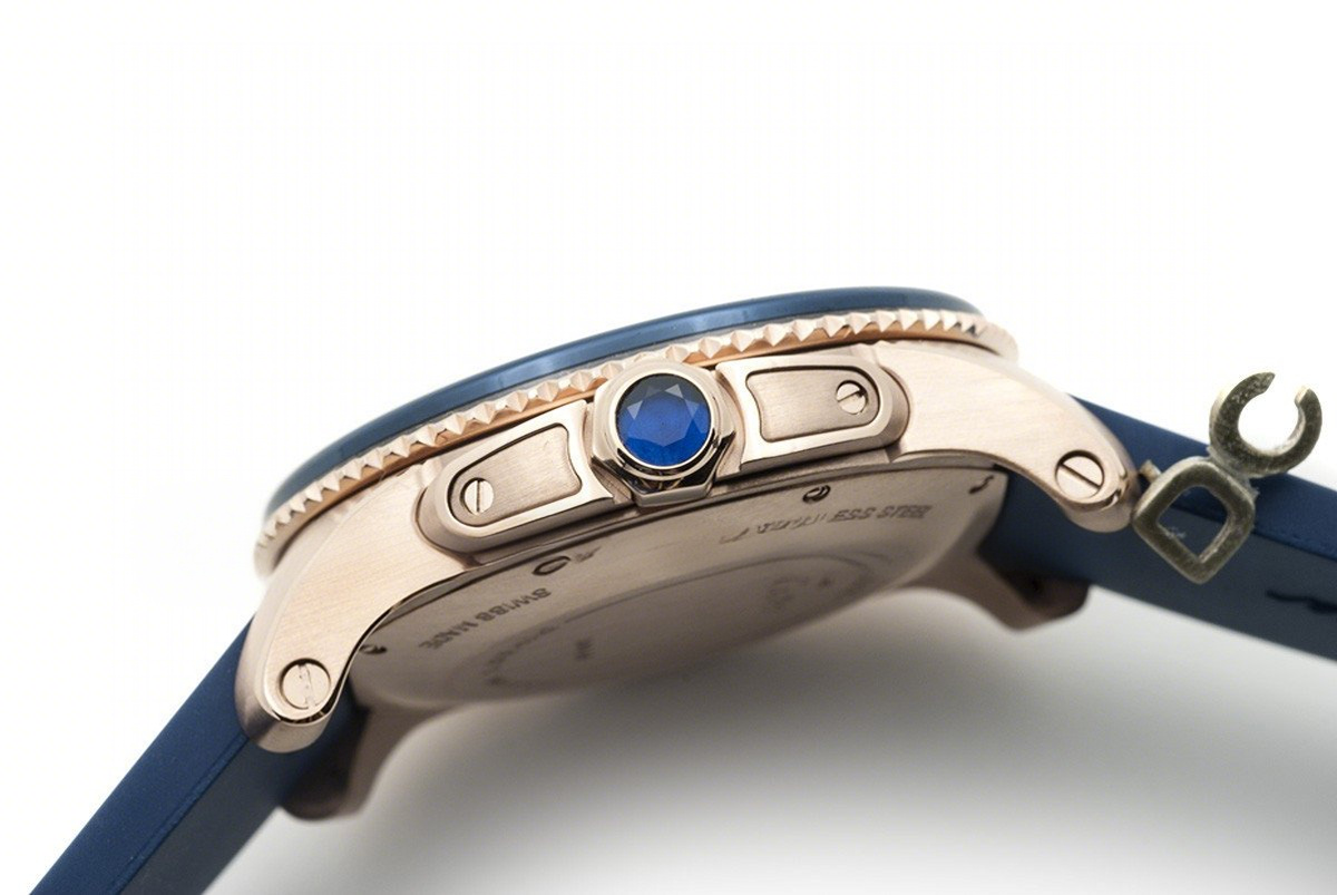 Calibre de Cartier Diver Blue Dial in Rose Gold-fasswatch
