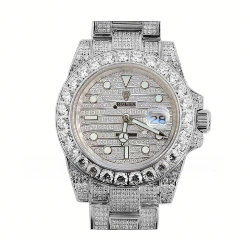 Rolex Submariner 116659 Full Diamond Paved Dial in Steel-fasswatch