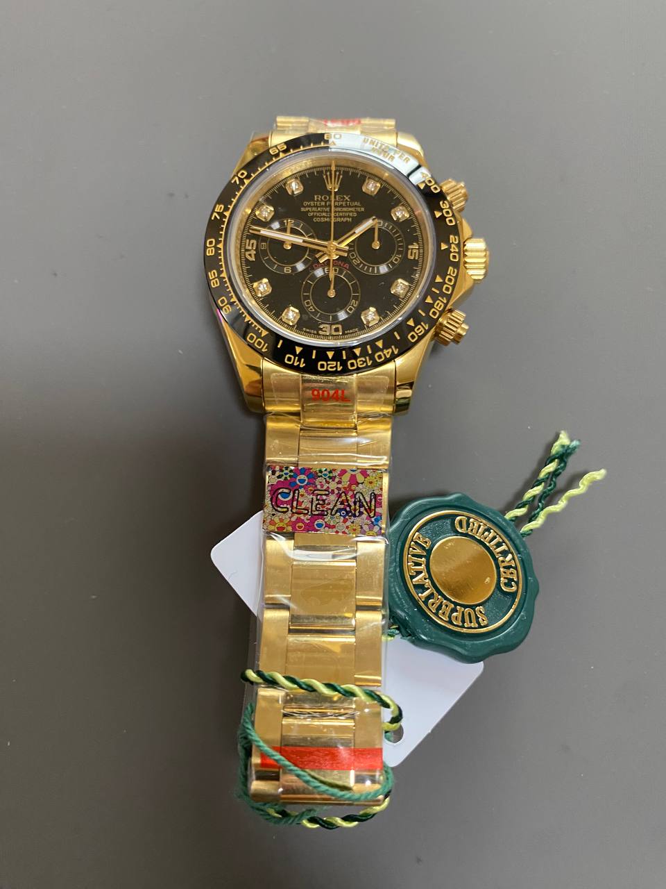 Rolex Daytona 116515 Black Dial with Yellow Gold Bracelet-fasswatch