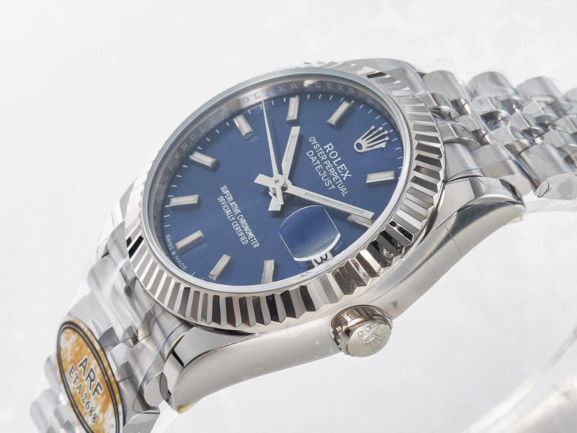 Rolex DateJust 31 278274 ARF 1:1 Best Edition 904L Steel Blue Dial Stick Marker on SS Jubilee Bracelet ETA 2688-fasswatch