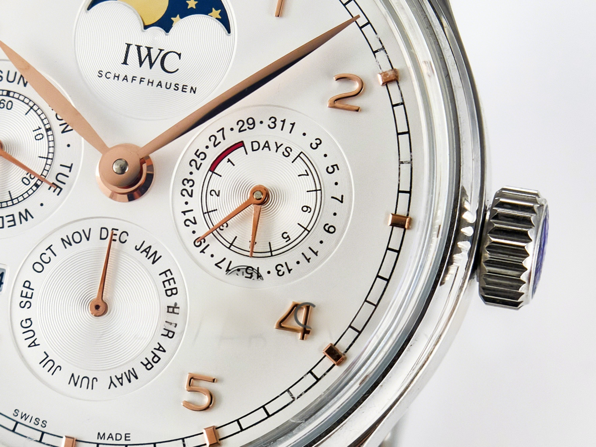 IWC IW5033 Portugieser Perpetual Calendar SS V9F 1:1 Best Edition White Dial on Black Leather Strap A52610-fasswatch